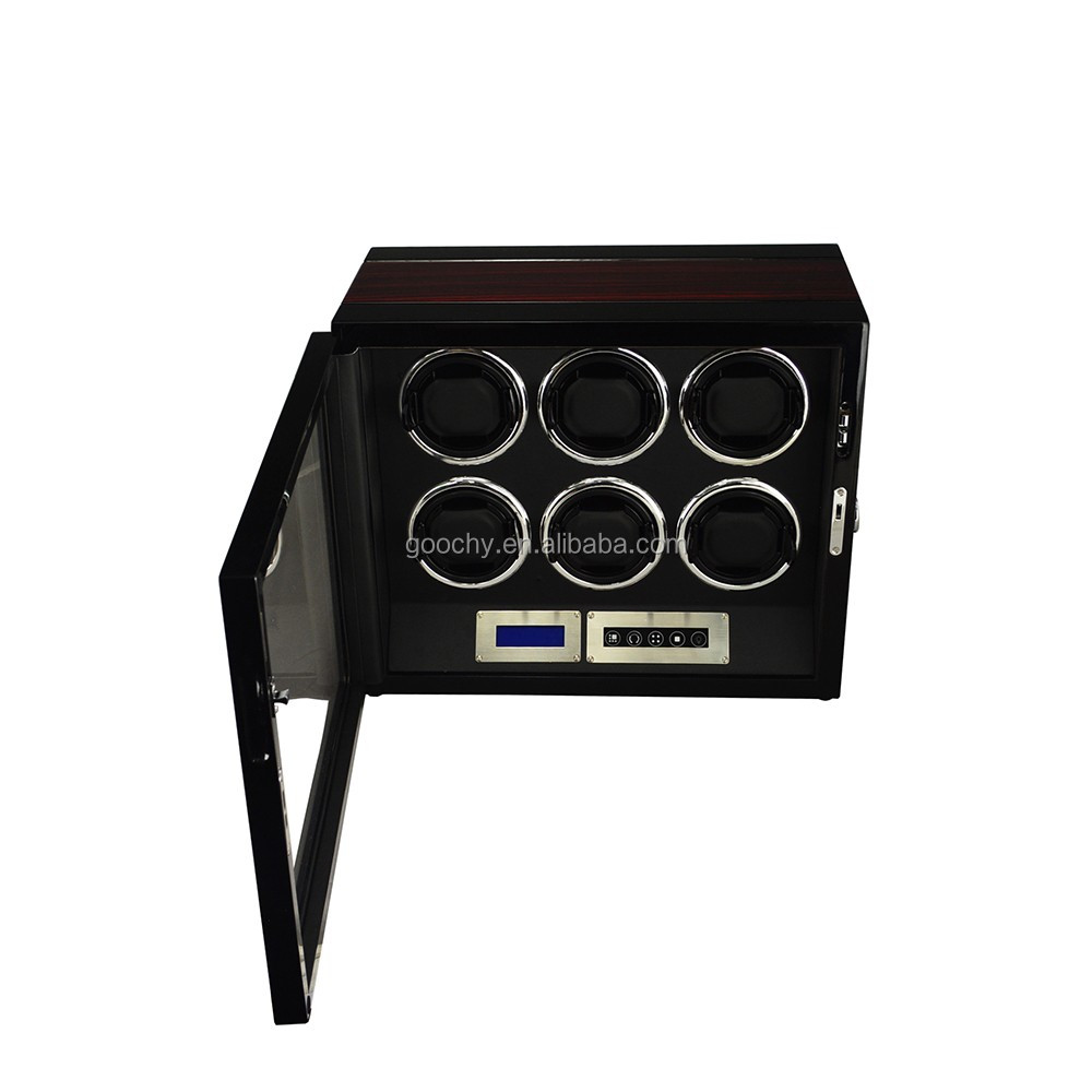 6 unit automatic watch winder mabuchi motor watch box winder for