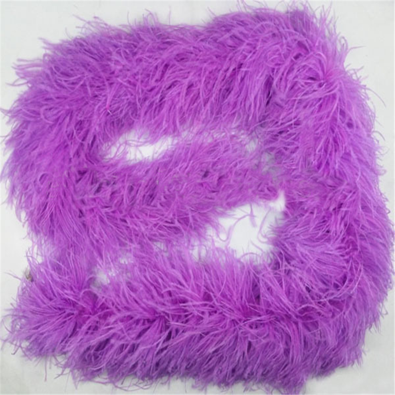Wholesale Cheap 6ply Fluffy Ostrich Feather Boas Purple Feather Boa For