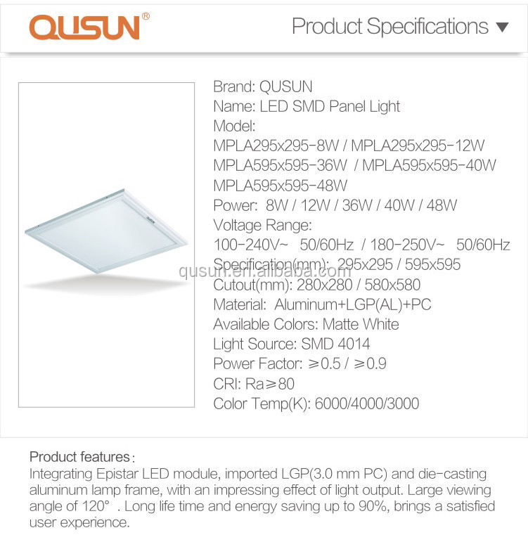 Led-deckenleuchte 300x1200 LED Büro Lampe 48 Watt FÜHRTE Quadratische