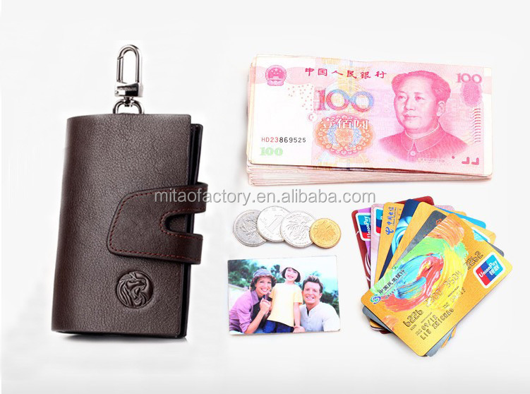 車の中でラグジュアリーケースウォレットキーの袋/コインポケットbag/キーリング全保持する革のトラベル財布の男性仕入れ・メーカー・工場