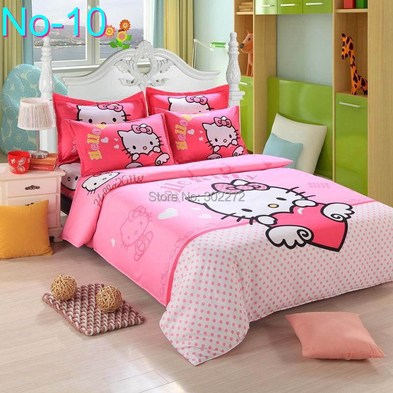 Wholesale Cotton Bedding Sets Cartoon Hello Kitty Bed Set Duvet