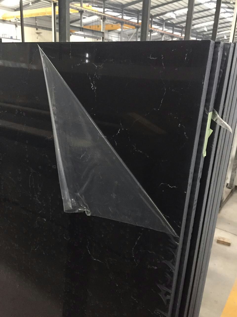 Black Wall Panel Quartz Slabs With Thin Veins D8203 SLAB 3.jpg