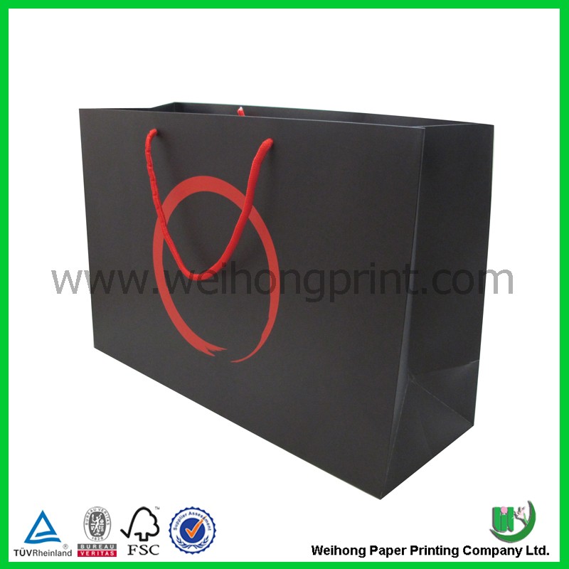 アリババ中国熱い販売紙ショッピングバッグで赤いロープ仕入れ・メーカー・工場