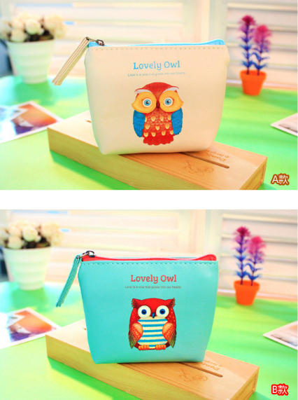 2014 New Korea Style Canvas Square Cute Cartoon Purse / Coin Bag /
