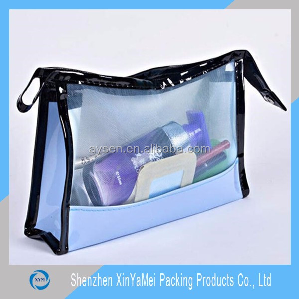 clear transparent cosmetic pvc bag