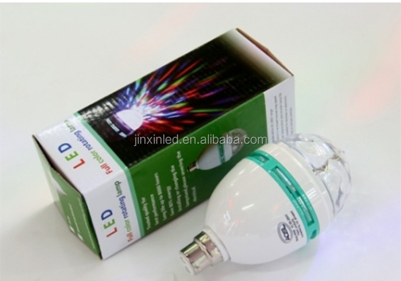 中国の工場回転パーティディスコledライトフルカラー回転led電球の光問屋・仕入れ・卸・卸売り