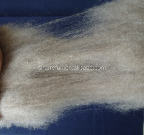 モンゴル100％純粋な茶色のヤギの毛を除去したカシミヤ繊維仕入れ・メーカー・工場