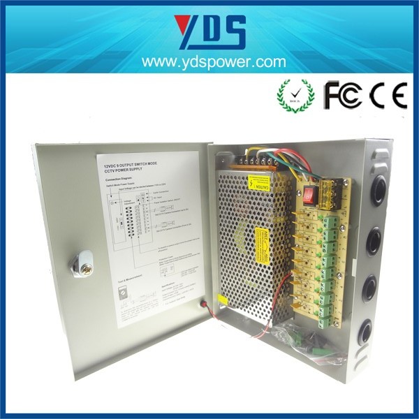 cefccrohs指令承認された180ワット12v15a9チャネルdc出力のsmpsパワーの供給がなさ中国で仕入れ・メーカー・工場