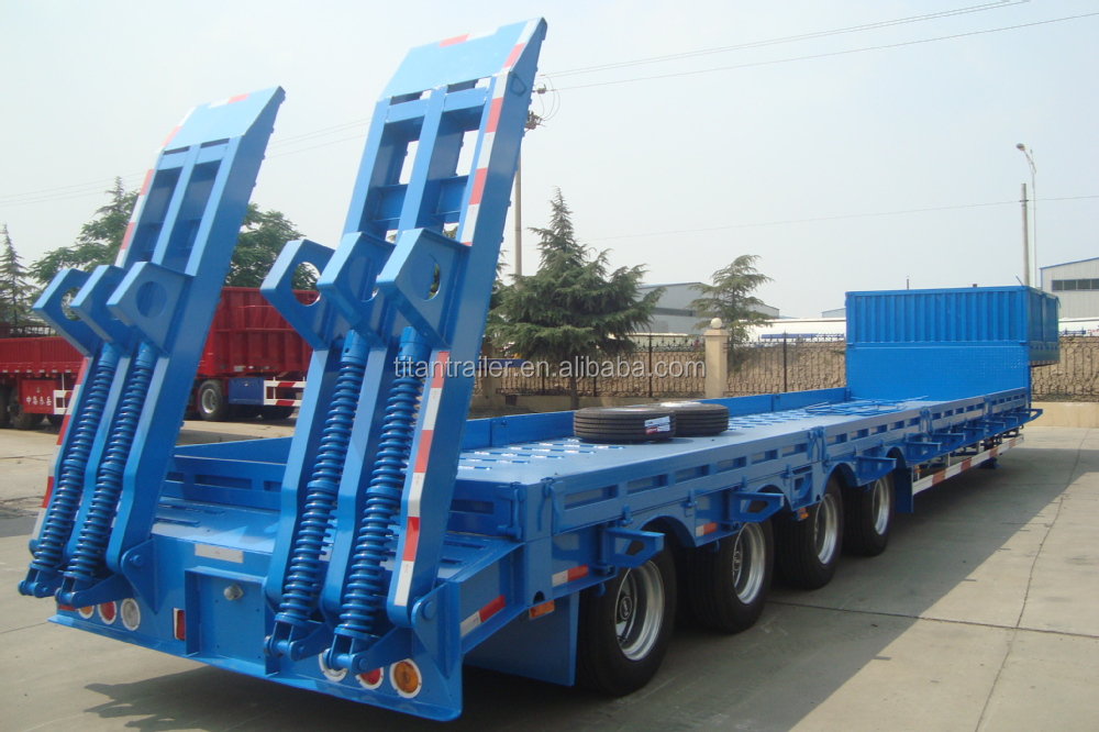 China new low bed trailer dimensions, used low bed trailer, 60 ton lowboy trailers for sale