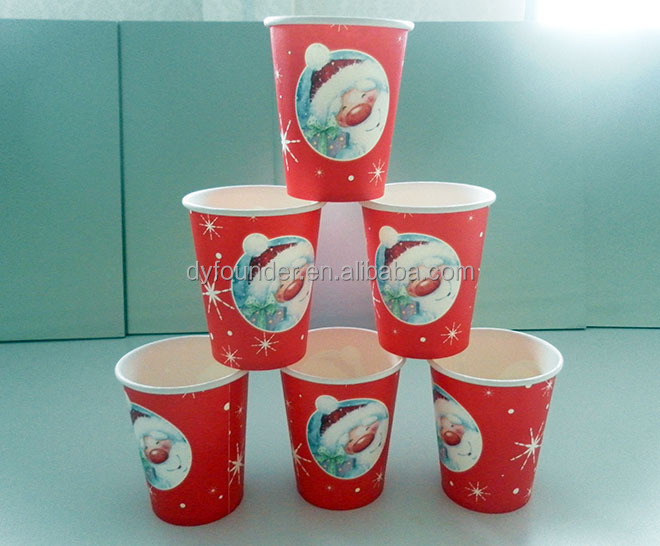 Custom printed single wall paper cup for coffee and tea packing