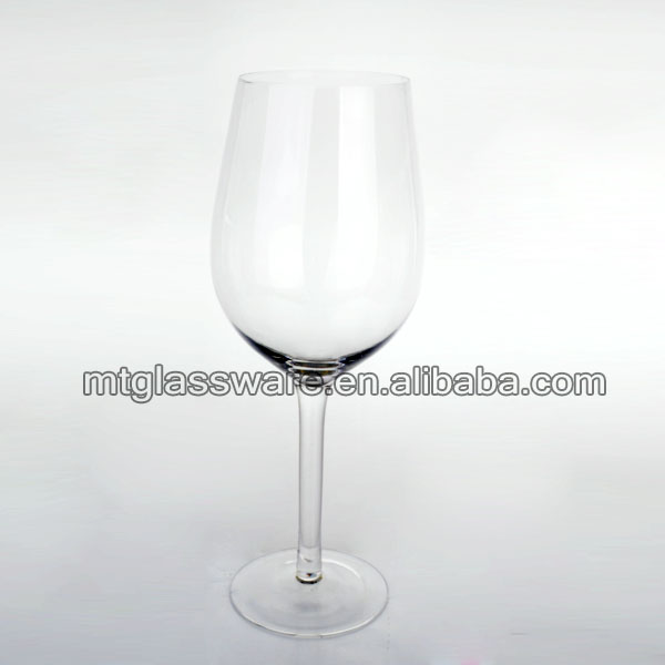 High transparency large size clear red wine glass , flower glass vase