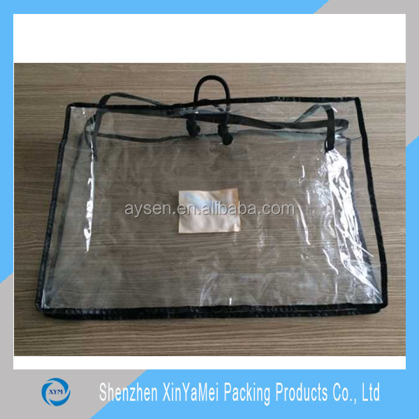 pvc bag with glitter of fabric for bedding/sheet set