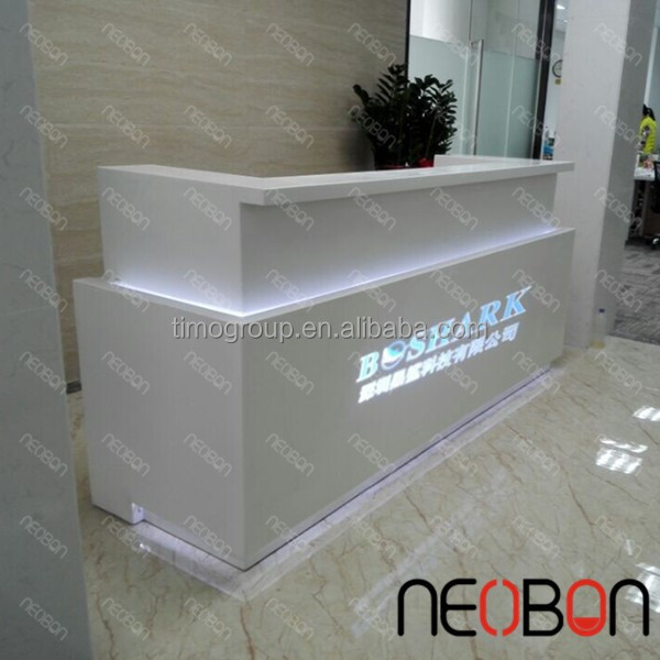 Cheap Small Nail Salon Reception Desk Counter,White Curved Reception