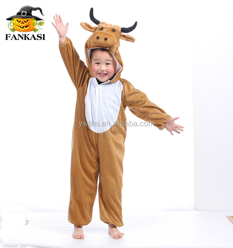 茶色の牛衣装衣装動物の子供のための仕入れ・メーカー・工場