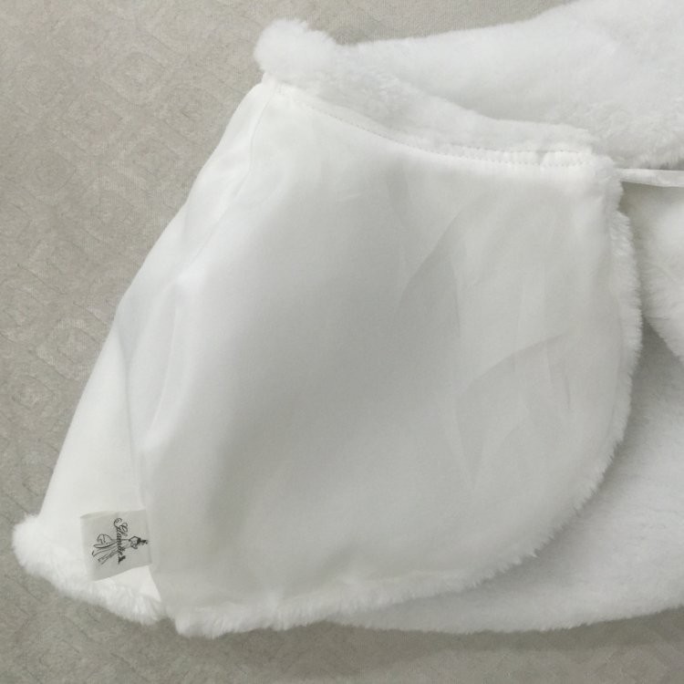 熱い販売在庫毛皮岬用子供フラワーガールフェイク毛皮ラップを盗んでいき白ピンク子供冬のジャケットのため2-12年女の子仕入れ・メーカー・工場