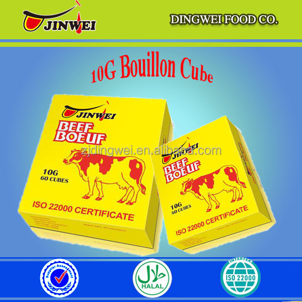 10G*60PCS*24BOXES/CTN MUSLIM HALAL BEEF SEASONING CUBE FOR AFRICA