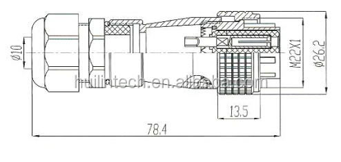 Pgタイプメスip55p20-pg-8a防水ケーブルコネクタ仕入れ・メーカー・工場