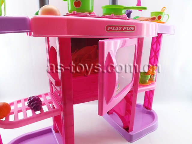 女の子ピンクのプラスチック製のキッチン用ユニット2014年家庭で遊ぶ問屋・仕入れ・卸・卸売り
