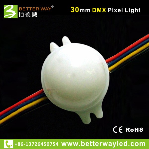 30 мм LED DMX пикселей свет DC12V 0.72 Вт 3 светодиода WS2801 водонепроницаемый 32 серого для рекламы, экран