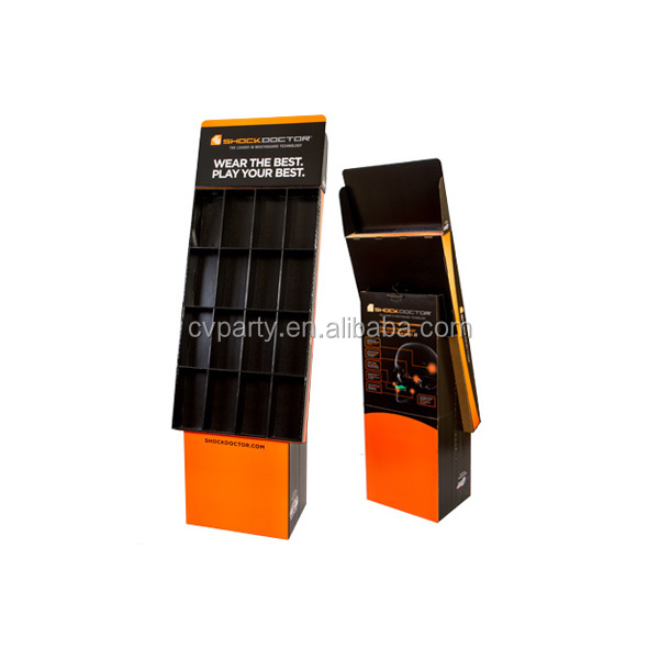 floor paper display shelf printing red wine display stand