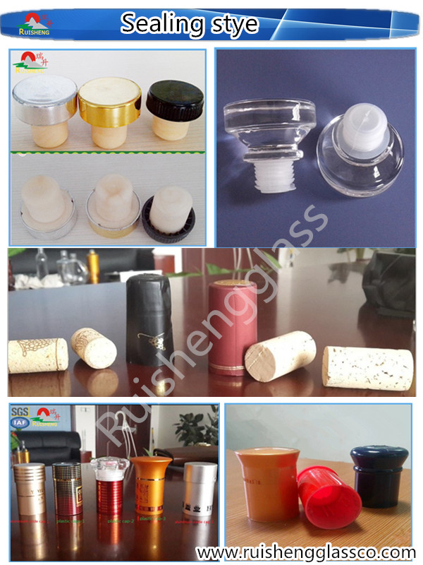 High quality empty liquor and beverage glass bottle wholesale