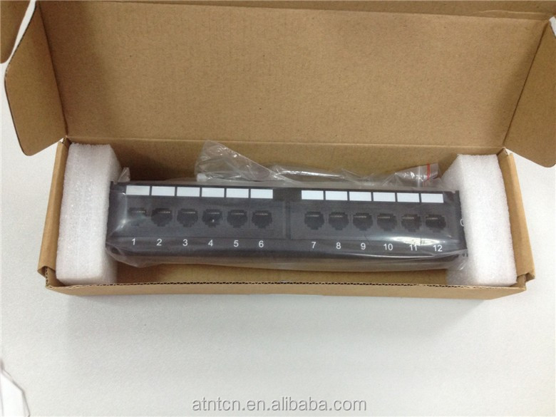 新しい到着utp 12ポートcat5eパッチパネル10インチ1u高品質仕入れ・メーカー・工場