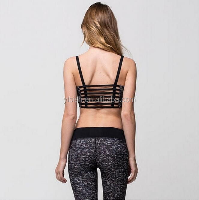 女性レーサーバックパッド入りフィットネススポーツブラジャーbralette # XJ0015仕入れ・メーカー・工場