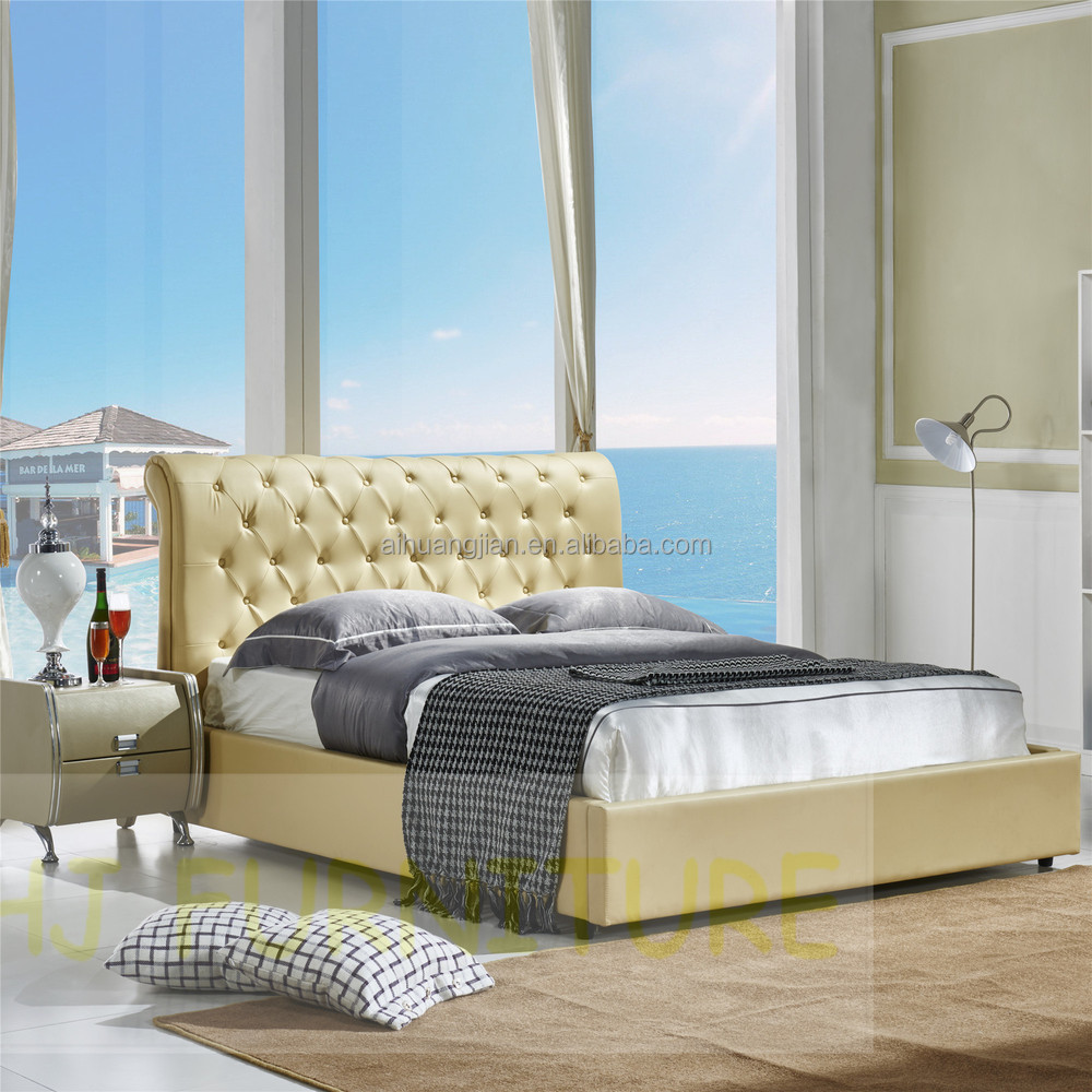 Colore bianco letto in vera pelle, italiano telaio del letto in ... Telaio letto