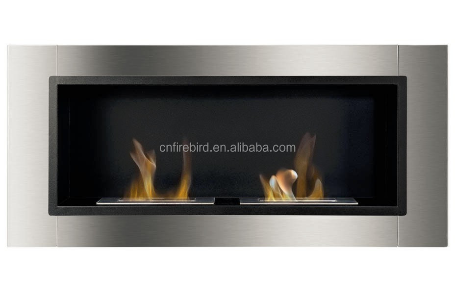 Wall Mounted Stainless Steel Bio Ethanol Fireplace Fd30 With 2