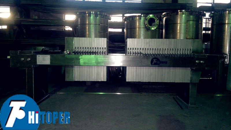 stainless steel beer and wine filter press used for solid liquid separation in beer plant