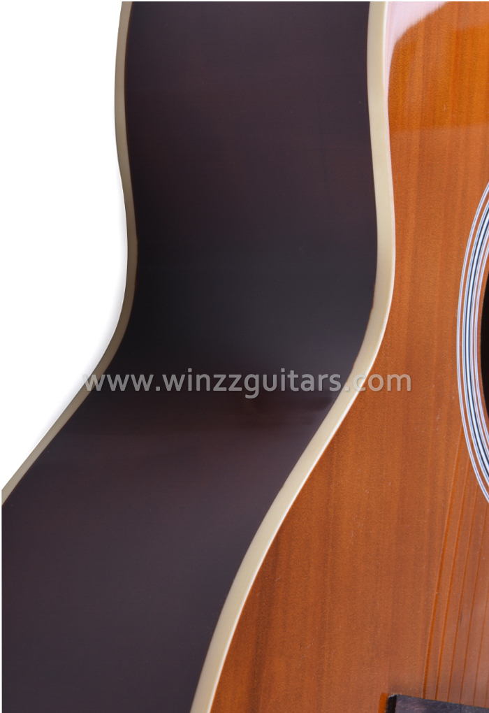 熱い販売のwinzz40インチナンヨウスギ属の高木ローズウッド合板シナノキ合板のカッタウェイアコースティックギター( af148)仕入れ・メーカー・工場