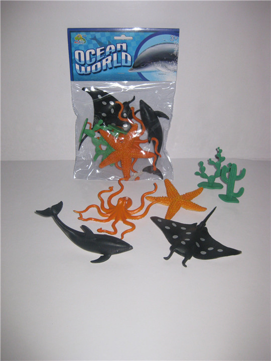新しいデザインの小さなプラスチック製のおもちゃ海の動物問屋・仕入れ・卸・卸売り