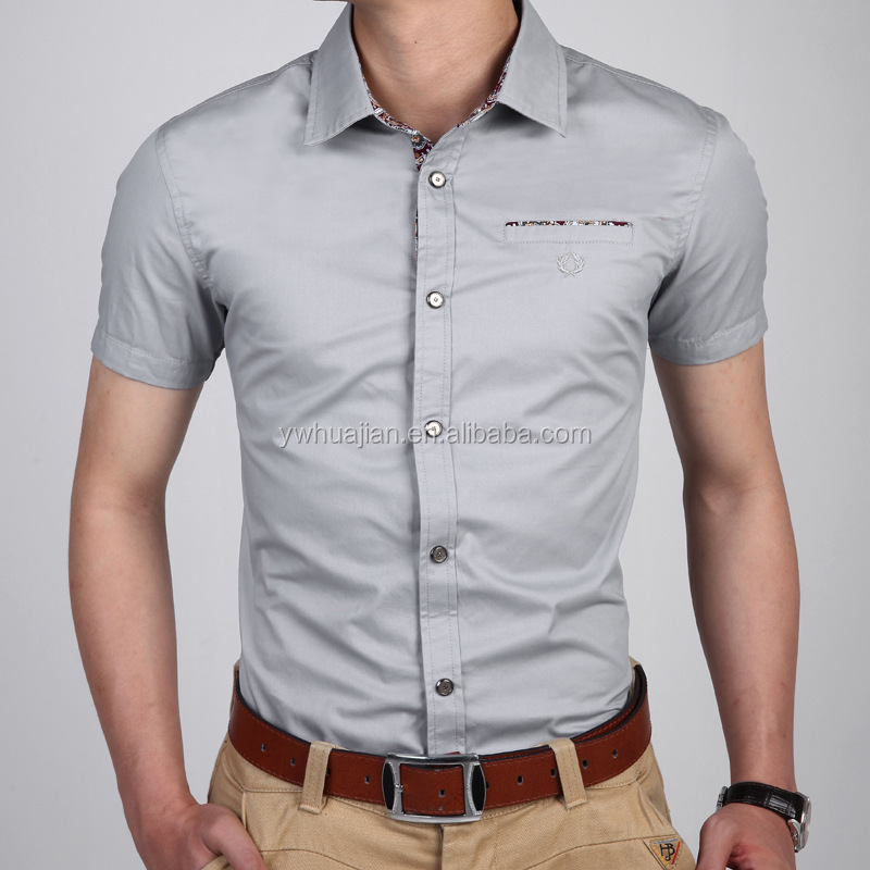 デザイナー2014年スリムフィットシャツ、 オフィスユニフォームデザインメンズシャツ、 綿メンズシャツ衣類シリーズ問屋・仕入れ・卸・卸売り