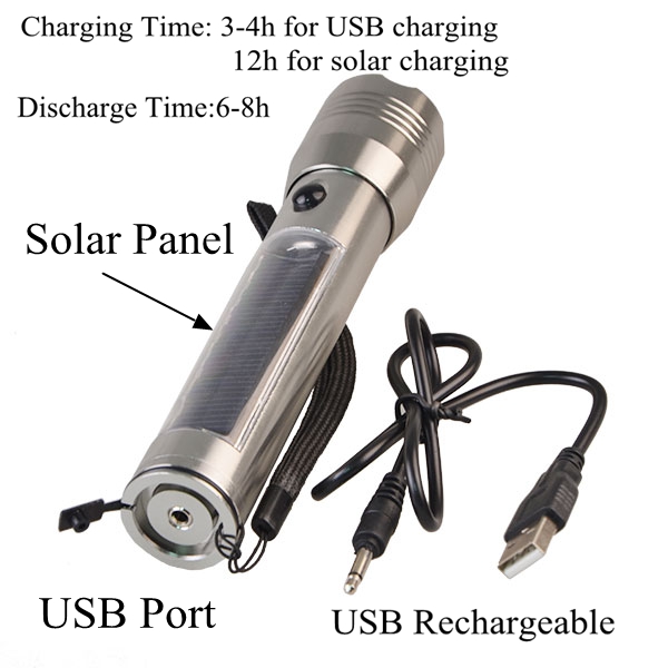 強い光ハイパワーusbチャージャー太陽光発電ledトーチ仕入れ・メーカー・工場