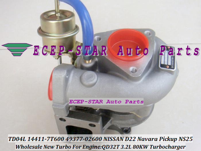 TD04L 14411-7T600 49377-02600 TURBO Turbocharger For NISSAN D22 Navara Pickup NS25 QD32T 3.2L 80KW (3)