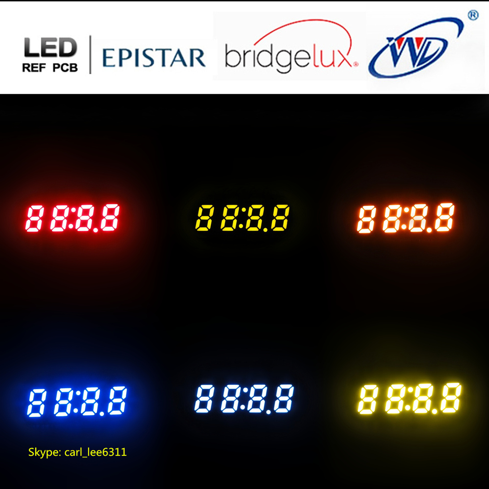 0.25 inch mini number sign ultra red 4 digit 7 led segment display