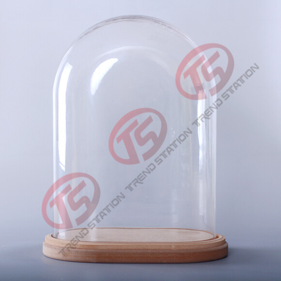透明な楕円形のガラスドームクローシュ、 装飾的なガラスのドーム仕入れ・メーカー・工場