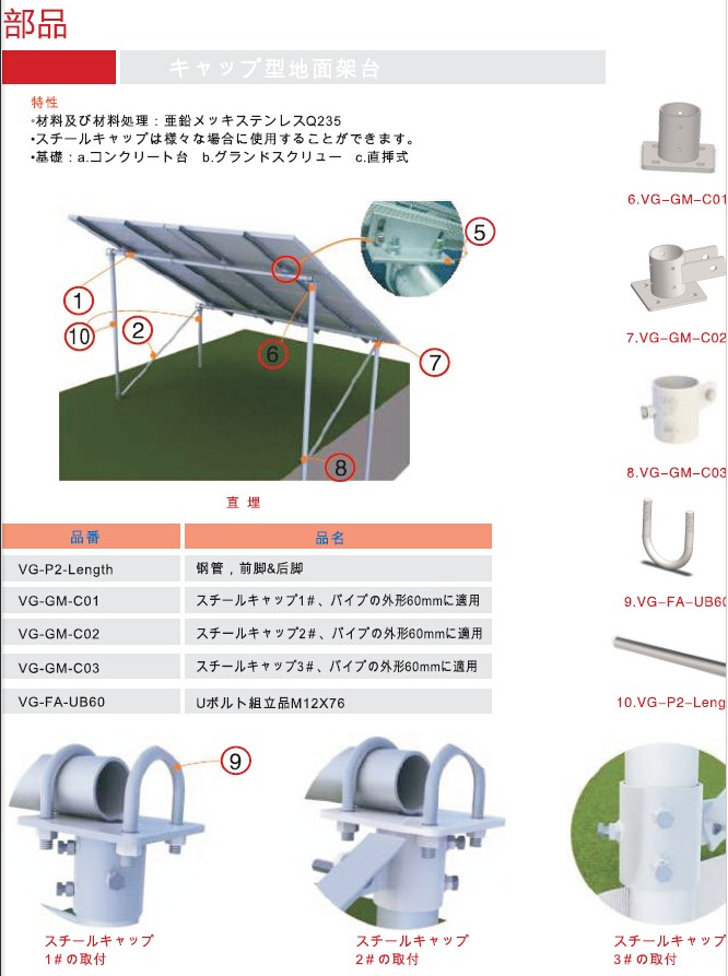 屋根用パネル架台