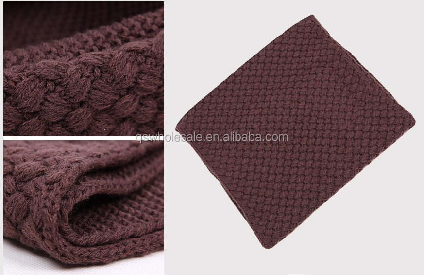 ファッションアクリルソリッドカラーのスカーフ編み目織パターン仕入れ・メーカー・工場