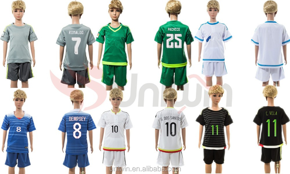 安い2015/2016スポーツユニフォームデザインの子供たち仕入れ・メーカー・工場