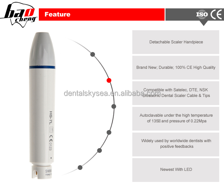 ledの光ファイバー歯科dte取り外し可能なハンドピースデンタルラボハンドピースのためのスケーリングチップ仕入れ・メーカー・工場