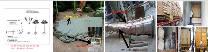 SJ001 factory price fake coconut home/playground/beach/swimming pool outdoor decoration UV protective artificial coconut tree