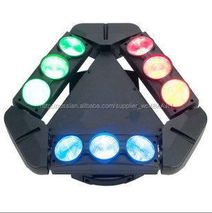 Горячая продажа Дискотека свет Высота Яркость 9*12 Вт 4in1 rgbw DJ 9 шт. led паук свет Whosale цена