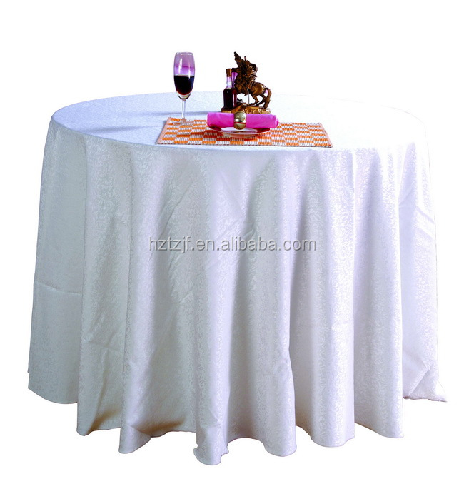 サテン織りテーブル布赤い円形の結婚式のテーブルクロス問屋・仕入れ・卸・卸売り