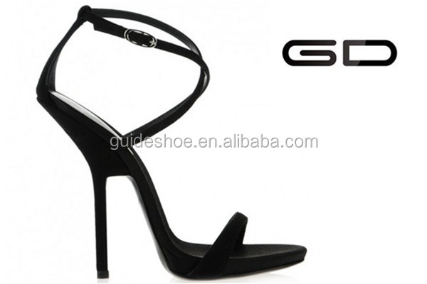 Sexy lady sandales noir super talons hauts robe chaussures de soirÃ©e ...