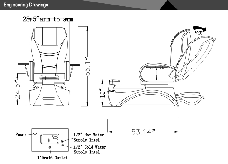 卸売グラスファイバー2015ペディキュアスパチェア・フットスパチェア・ポータブルスパ椅子( s815- 5)問屋・仕入れ・卸・卸売り