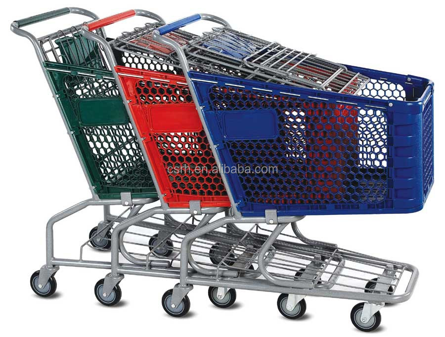 Factory Direct Selling Super Market Shopping Plastic Trolley Buy