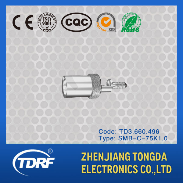 Smb75オーム圧着ソケット/メスrf同軸コネクタ中国製品仕入れ・メーカー・工場