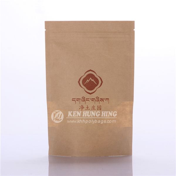 Stand up Kraft Paper Special Tea Bags with Zipper and Window