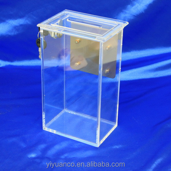 2015 Factory Custom Acrylic Suggestion Box,Acrylic Money Box,Acrylic